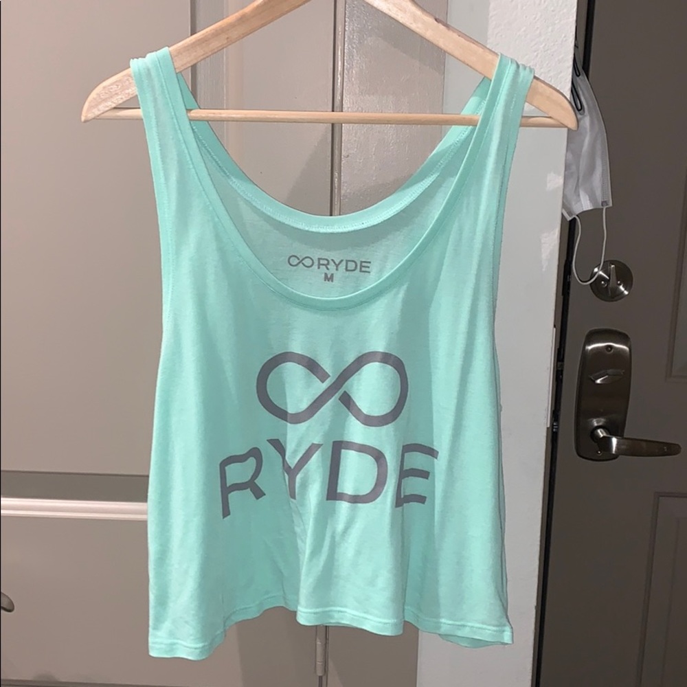 Mint green cropped tank top